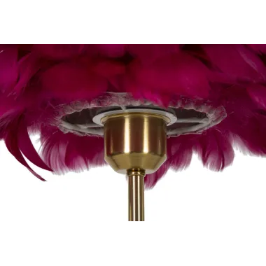LAMPA STOŁOWA BALL FEATHER BORDEAUX 30X50 cm